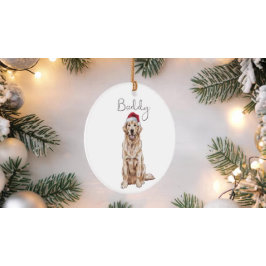 Custom Dog Christmas Ornament Santa Hat Photo Gift