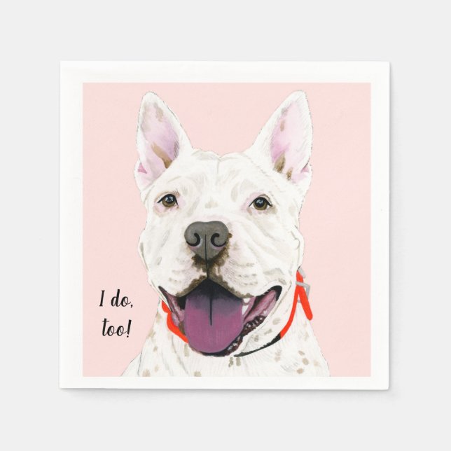 Custom Dog Cocktail Napkin Serviette (Vorderseite)