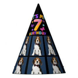Custom Dog Foto 7. Geburtstagsparty Party Hat Partyhütchen