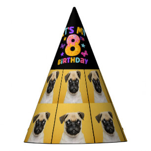 Custom Dog Foto 8. Geburtstagsparty Party Hat Partyhütchen