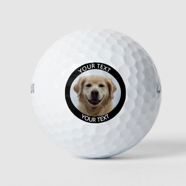 Custom Dog Foto Best Vater Golf Balls Golfball (Vorderseite)