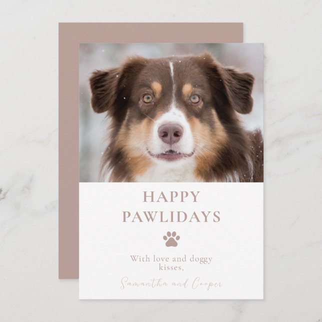 Custom Dog Foto Weihnachten (Vorne/Hinten)