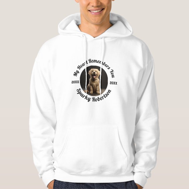 Custom Dog Memory & Remembrance Design Hoodie (Vorderseite)