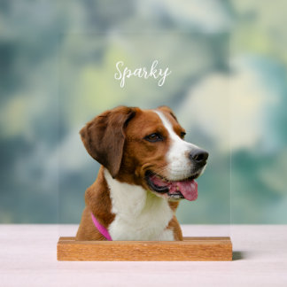 Custom Dog Name Photo Memorial Portrait
