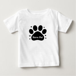 Custom Dog Paw Baby - Personalisierter Hausname T-shirt