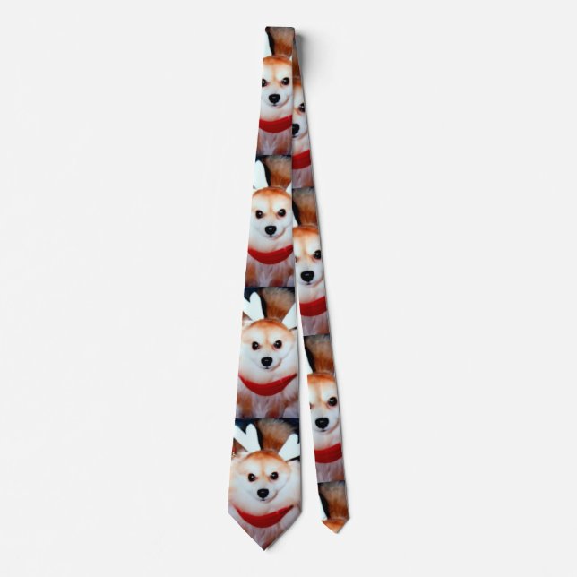 Custom Dog Pet Foto Weihnachten Krawatte (Vorderseite)