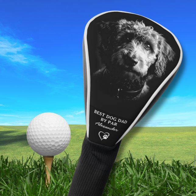 Custom Dog Photo Best Doodle Dad By Par  Golf Headcover (Add name to personalize, edit the other text if required)