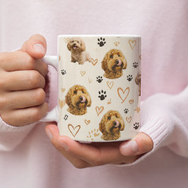 Custom Dog Photo Pattern  Kaffeetasse