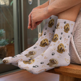 Custom Dog Photo Valentine Cute Pet Lover  Socken