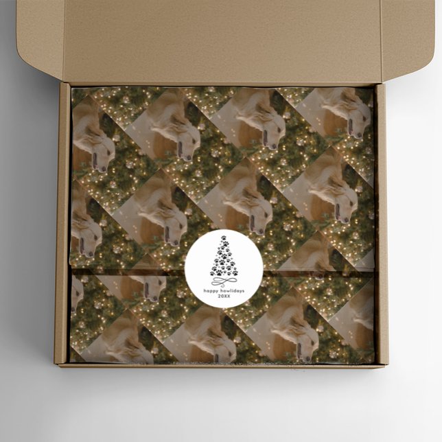 Custom Dog Picture Custom Pet Foto Weihnachten Seidenpapier (Von Creator hochgeladen)