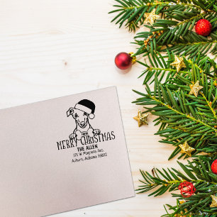 Custom Dog Weihnachts-Rücksendeadresse Gummistempel