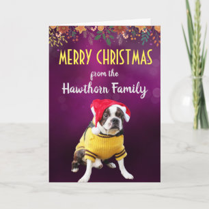 Custom Dog Weihnachtskarte von Ihrer Familie Dankeskarte