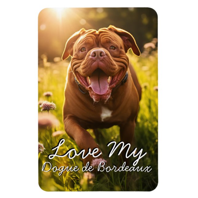Custom Dogue de Bordeaux Kühlschrank Magnet (Vertikal)
