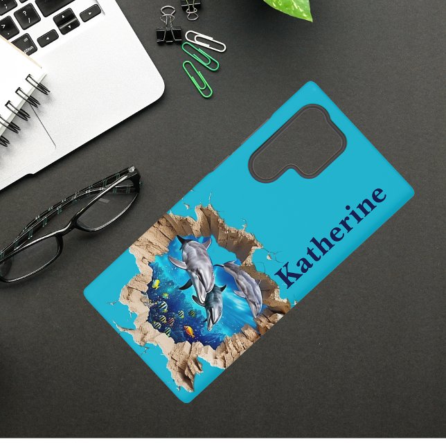 Custom Dolphin Design - Gift for Kids and Adults Samsung Galaxy Hülle (Von Creator hochgeladen)