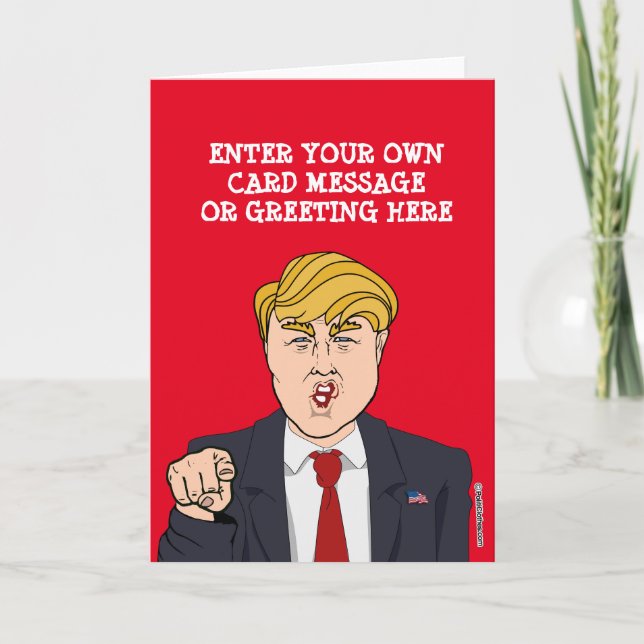 Custom Donald Trump Cartoon Karte (Vorderseite)