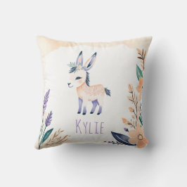 Custom Donkey Pillow mit Boho Floral Design - Kissen