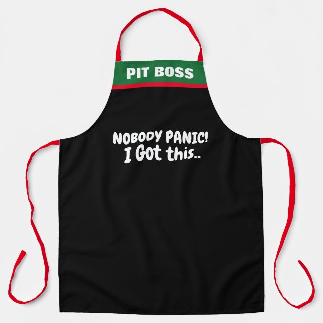 Custom Don't panic Ich Got diesen lustigen GRILLEN Schürze (Vorderseite)