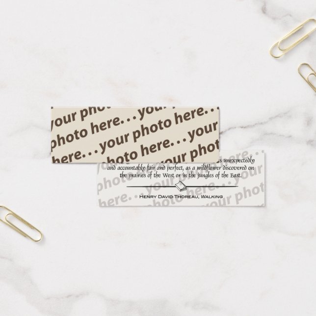 Custom Double Photo Bookmark w/ Thoreau Quote (Büro)