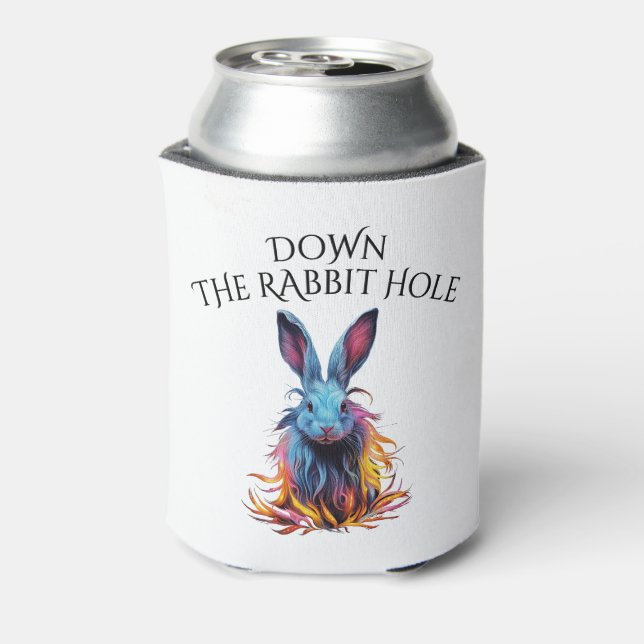 Custom Down Down Rabbit Hole Blue Bunny Dosenkühler (Kanne Rückseite)