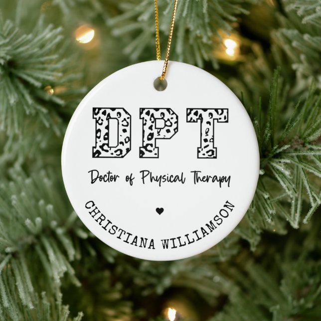 Custom DPT Arzt für Physikalische Therapie Geschen Keramik Ornament (Baum)