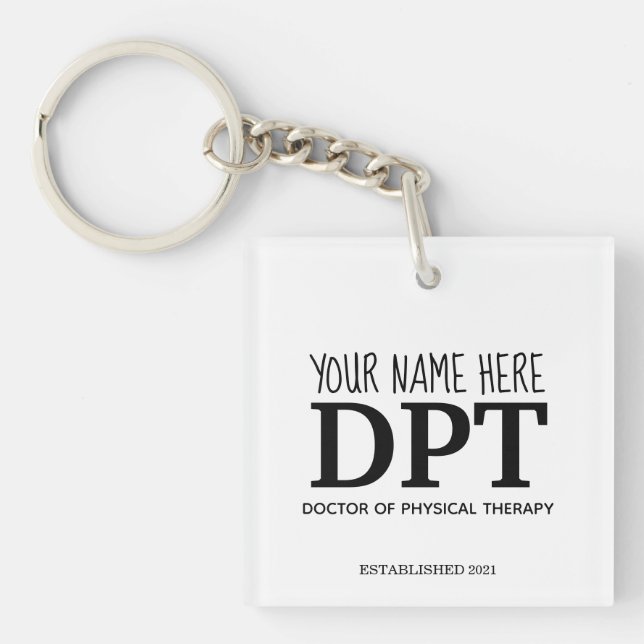 Custom DPT, Physiotherapeutischer Schlüsselanhänge Schlüsselanhänger (Vorderseite)
