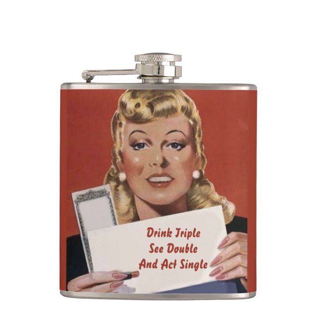 Custom Drink dreifach, siehe Double und act Single Flachmann (Vorderseite)