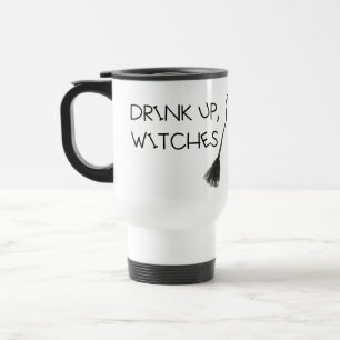 Custom DRINK UP WITCHES Broom Funny Geschenk Ästhe Reisebecher