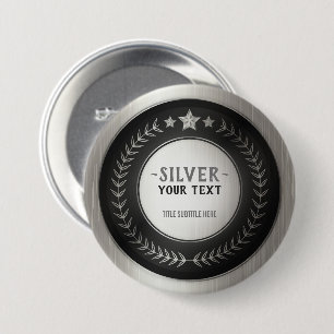 CUSTOM DRUCKDIY MEDAL Silbermeister EDITABLE Button