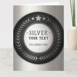 CUSTOM DRUCKDIY MEDAL Silver HINZUFÜGEN SIE IHRE L Dankeskarte