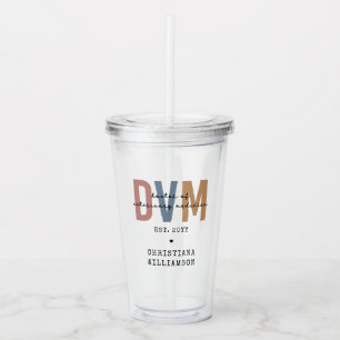 Custom DVM Doctor of Veterinary Medicine Gifts Acryltrinkbecher