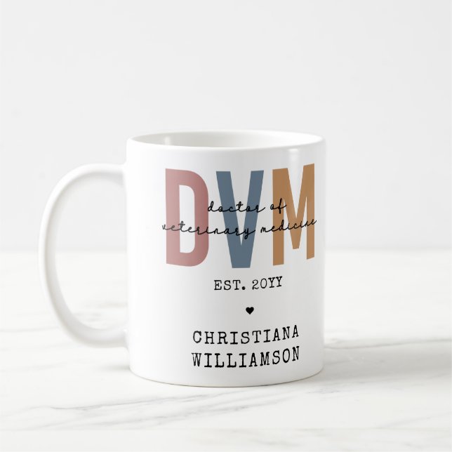 Custom DVM Doctor of Veterinary Medicine Gifts Kaffeetasse (Links)