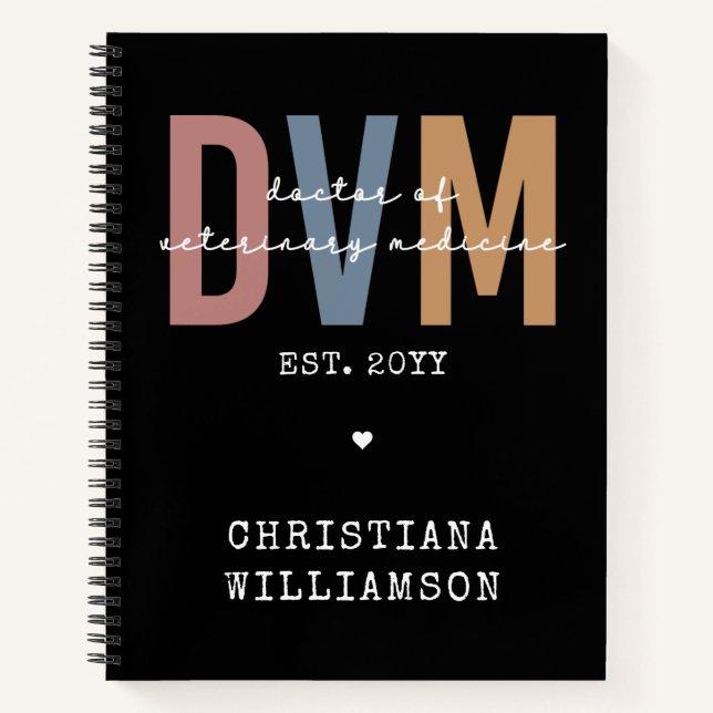 Custom DVM Doctor of Veterinary Medicine Gifts Notizbuch (Vorderseite)