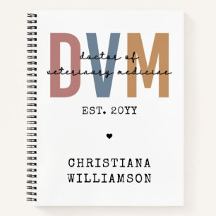 Custom DVM Doctor of Veterinary Medicine Gifts Notizbuch