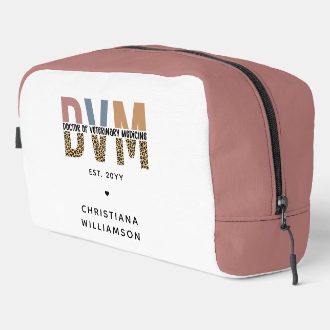Custom DVM Doctor of Veterinary Medicine Gifts Waschbeutel (Rechte Ecke)