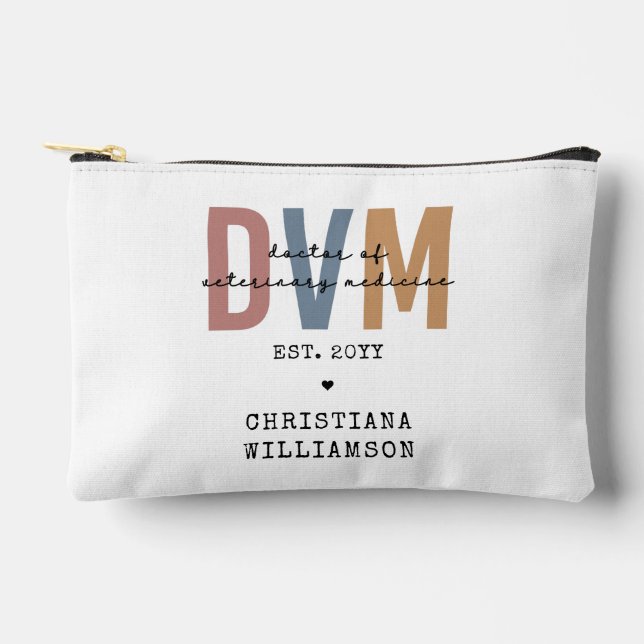 Custom DVM Doctor of Veterinary Medicine Gifts Zubehörtasche (Vorderseite)