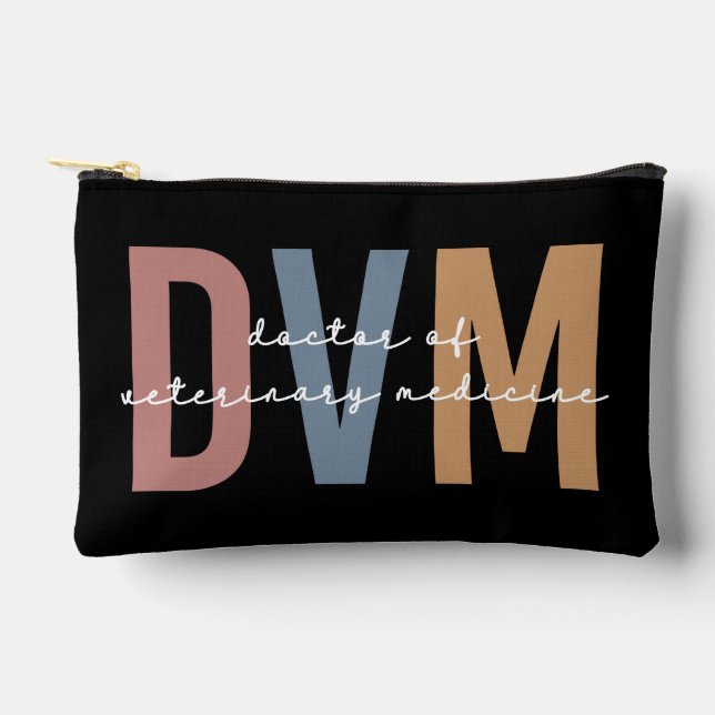 Custom DVM Doctor of Veterinary Medicine Gifts Zubehörtasche (Vorderseite)