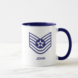 Custom E-6 Technical Sergeant Rank Air Force Tasse