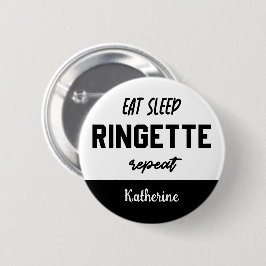Custom Eat Sleep Ringette Wiederholung Ringette Pl Button