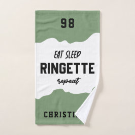 Custom Eat Sleep Ringette Wiederholung Ringette Pl Handtuch