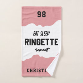 Custom Eat Sleep Ringette Wiederholung Ringette Pl Handtuch