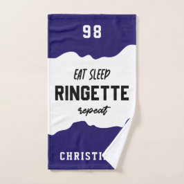 Custom Eat Sleep Ringette Wiederholung Ringette Pl Handtuch