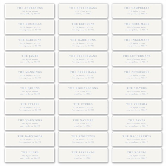 Custom Editable Individual Wedding Guest Address Aufkleber (Vorderseite)