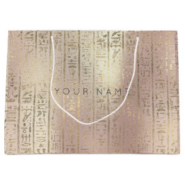 Custom Egyptian Foxier Metallic Rose Gold Script Große Geschenktüte