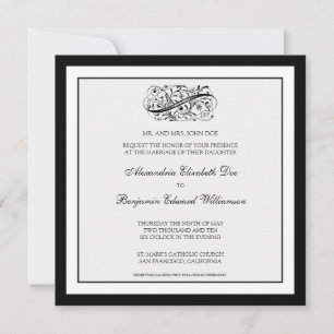 :custom: Einfach elegante Hochzeitseinladung Einladung