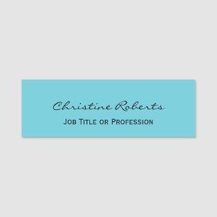 Custom Elegant Aquamarin Aqua Business Mitarbeiter Namensschild