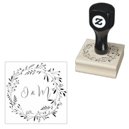 CUSTOM ELEGANT BOTANISCHE FOLIAGE KREISLAUF GUMMISTEMPEL
