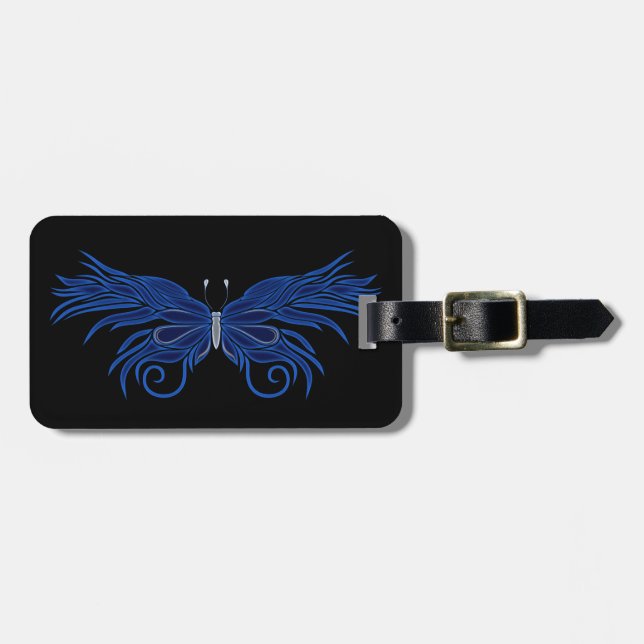 Custom Elegant Butterfly Gepäckmarke Gepäckanhänger (Vorderseite horizontal)