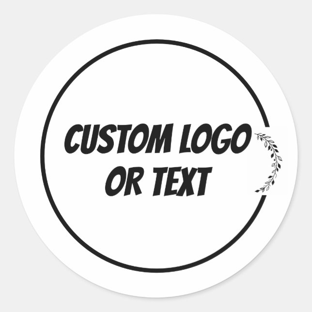Custom Elegant Floral Sticker (Vorderseite)