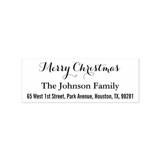 Custom Elegant Frohe Weihnachts-Rücksendeadresse Gummistempel (Prägung)