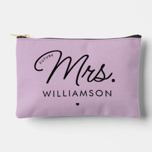Custom Elegant Future Mrs. Modern Verlobung Zubehörtasche